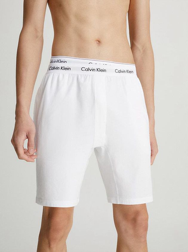 Calvin Klein USA Pyjama - Cotton Stretch Mens Shorts White 8564073-MR